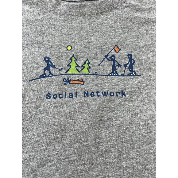Life Is Good Other - Life is Good Men's Crusher‎ Crew Social Network Golf T Shirt Sz M
